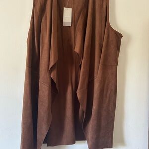 COPY - Chico's Brown Waterfall Vest
